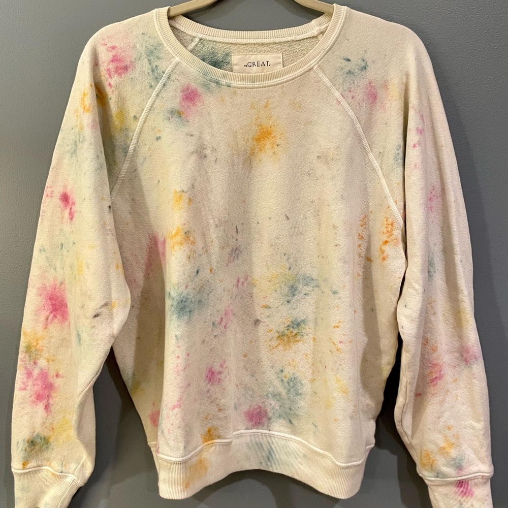 The Great Shrunken Sweatahirt in Confetti Tie Dye, size 3 (L)